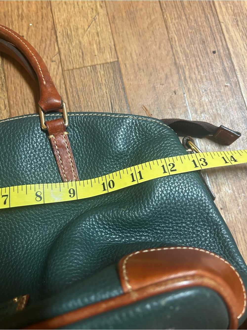 Dooney & Bourke Zip Zip Satchel Pebble Grain Leather Collection - Forest Green - Picture 5 of 9